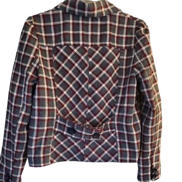 Forever Twenty-one Plaid Women's Peacoat. - Picture 2 of 3
